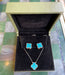 Boucles d'oreilles Boucles d’oreilles Van Cleef & Arpels Alhambra Vintage Turquoise Or Blanc 58 Facettes BS143