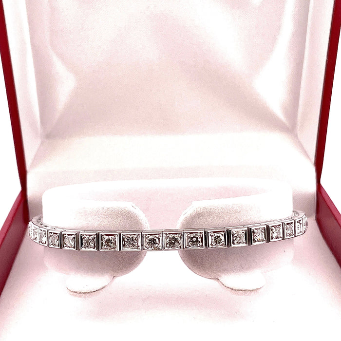 Bracelet Bracelet tennis  diamants et or blanc 58 Facettes