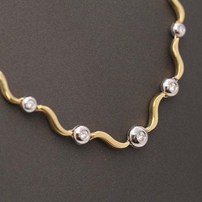 Collier wavy choker 2 Gold Diamonds 58 Facettes E360419