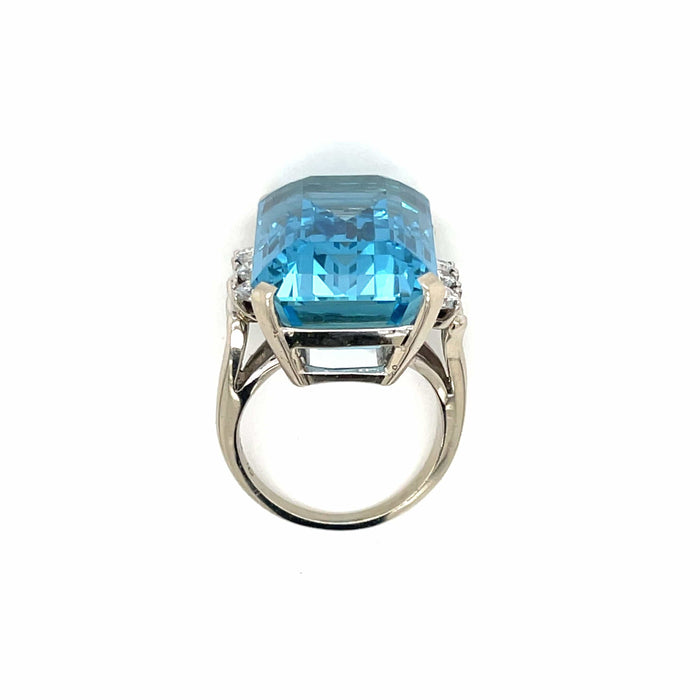 Bague Bague Diamant Aigue-Marine Santa Maria 25 Carats 58 Facettes