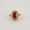 Bague 52 Bague style Pompadour Rubis synthétique Diamants 58 Facettes EL2-40