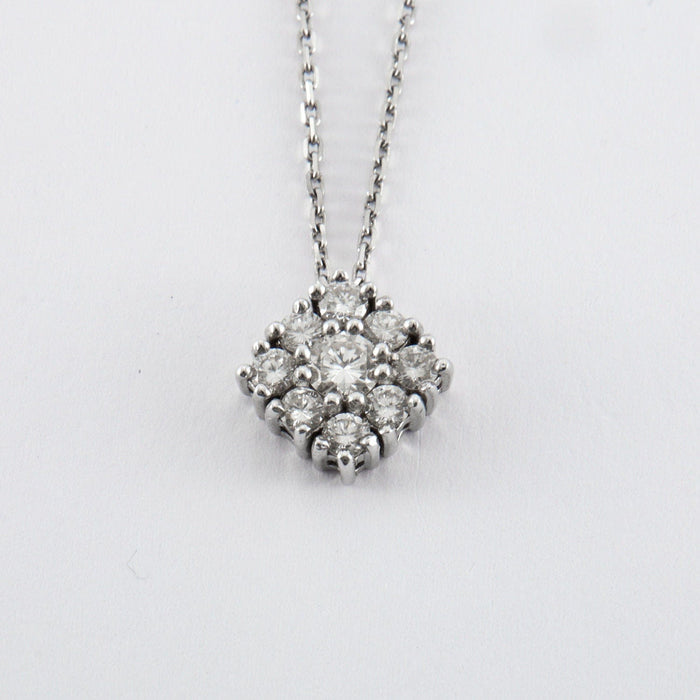 Collier Collier en or blanc diamants 58 Facettes