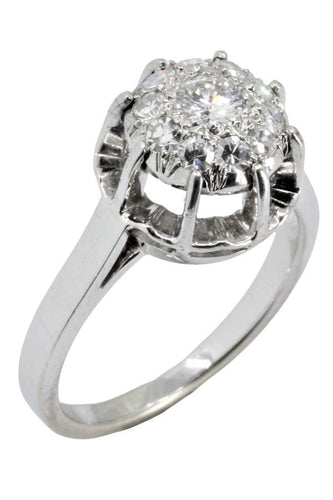 Bague 54 BAGUE STYLE SOLITAIRE DIAMANTS 58 Facettes 046121