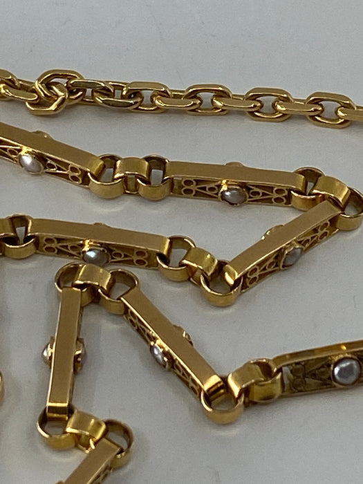 Collier Collier en or, perles fines 58 Facettes