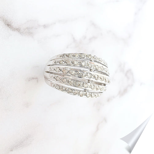 Bague Bague Jonc bombé Diamants 0,50ct 58 Facettes AA 1558