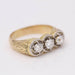 67 Cachet triplet ring in 18k gold with diamonds 58 Facettes E359871S