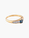 Ring Yellow Gold Sapphire Diamonds Ring 58 Facettes