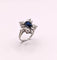 Bague Bague marguerite saphir et diamants navette 58 Facettes