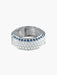 Ring 52 GRAY GOLD RING -DIAMONDS-SAPPHIRES 58 Facettes 425 50002