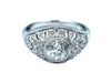 Ring 51 Art-Deco ring gold, platinum and diamonds 58 Facettes