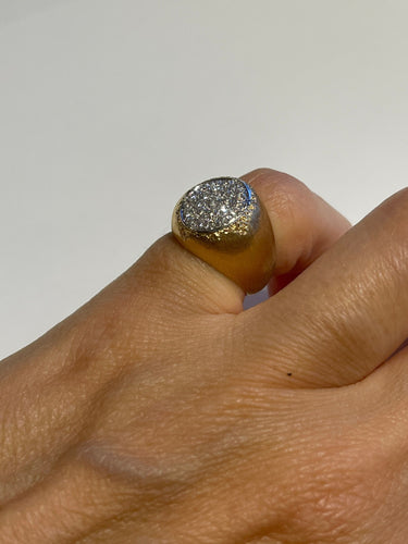 Bague Bague Chevalière Diamants 58 Facettes