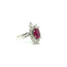 Ring 57 Platinum ring with ruby ​​diamonds 58 Facettes 32539