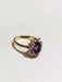 Ring Daisy ring yellow gold amethyst diamonds 58 Facettes