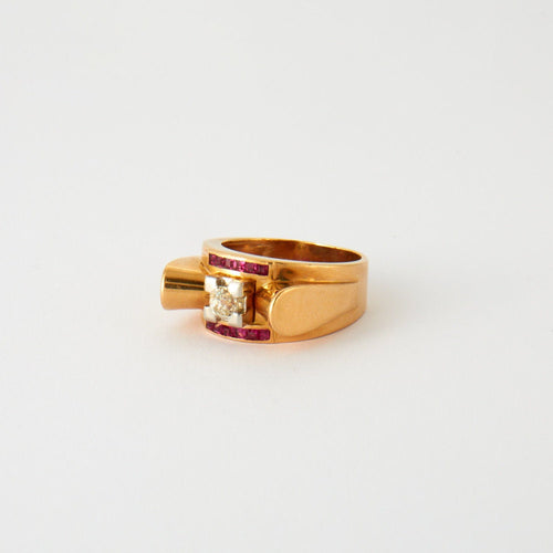 Bague Sublime bague tank or jaune et diamant 58 Facettes