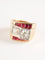 Bague 52 Bague Rétro en or jaune et platine, diamants et rubis 58 Facettes