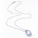 Necklace White gold necklace with Aquamarine 58 Facettes D360115MS