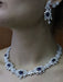 Ceylon diamond and sapphire cocktail necklace white gold 58 Facettes NECK 88
