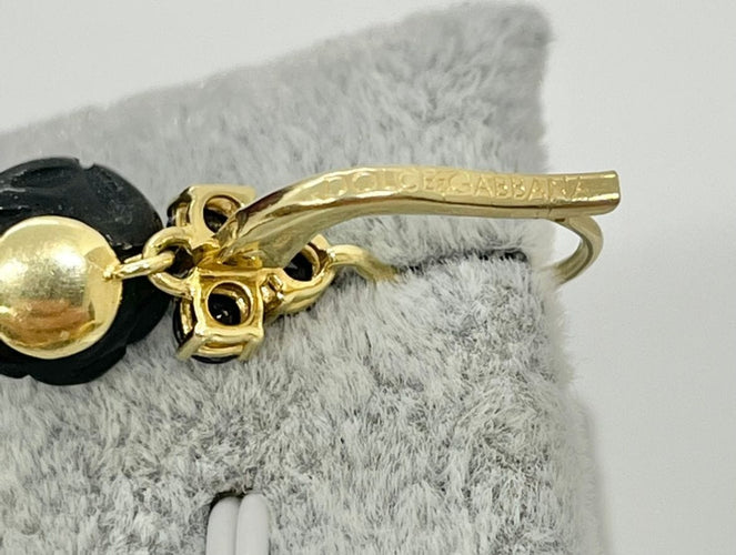 Boucles d'oreilles Dolce & Gabbana - Boucles Devotion Saphirs Jais 58 Facettes