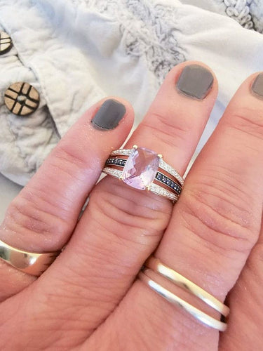 Bague Bague Améthyste, Saphirs & Diamants 58 Facettes AA 1321