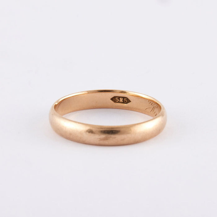 Bague 57 Alliance or jaune 14K 58 Facettes JB20