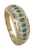 Ring 59 Yellow gold ring Emerald Diamond 58 Facettes 078101