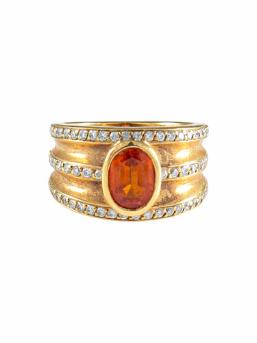 Bague 50 Bague Citrine Diamants 58 Facettes