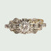 Ring ART DECO style ring in gold and platinum seen with diamonds 58 Facettes Q976A