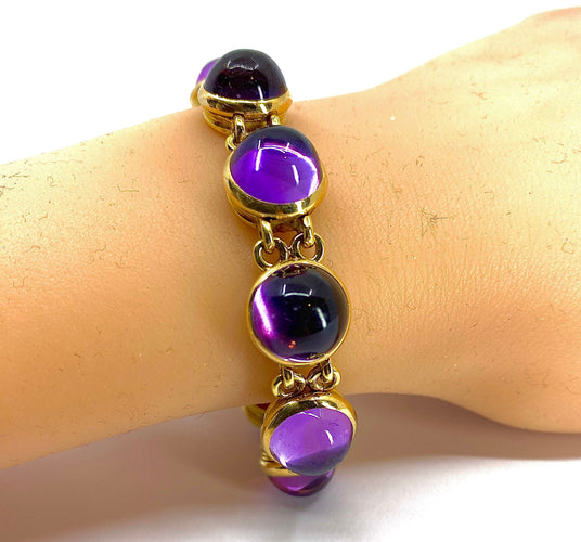 Bracelet Bracelet Améthystes cabochon 58 Facettes