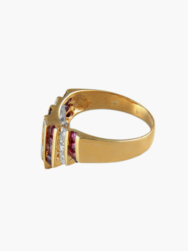 Bague Bague Diadème Rubis et Diamants 58 Facettes