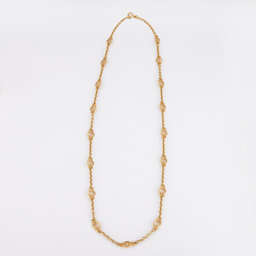 Collier Collier motifs filigranés en or jaune 58 Facettes P2L12