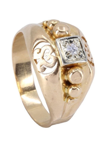 Bague 53 Bague 2 ors, diamant 58 Facettes 062621