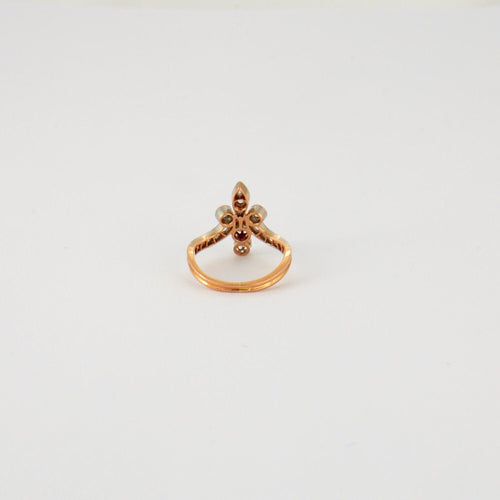 Bague 50 Bague Fleur de lys Rubis Diamants 58 Facettes EL2-05