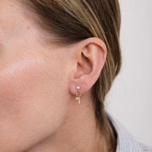 Boucles d'oreilles Boucles d'oreilles diamants & perle 58 Facettes