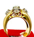 Ring 51.5 "Tank" ring 18ct gold and diamonds 1940s period 58 Facettes