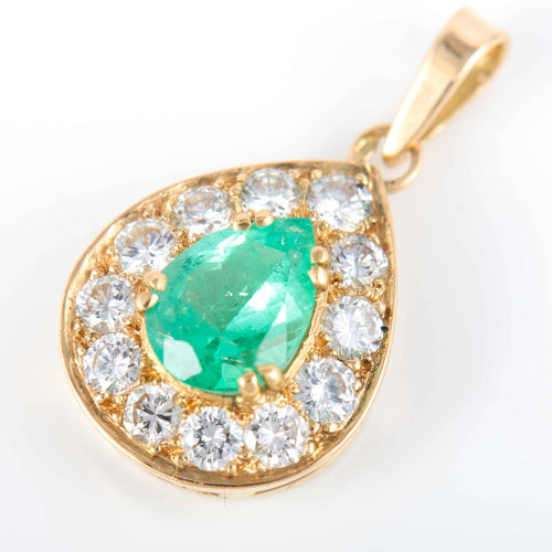 Pendentif Pendentif Emeraude poire Diamants 58 Facettes 8397