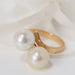 Ring 52 Toi Et Moi Ring in Yellow Gold & Pearls 58 Facettes 24946