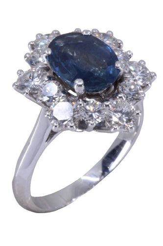 Bague BAGUE POMPADOUR SAPHIR DIAMANTS 58 Facettes 075641