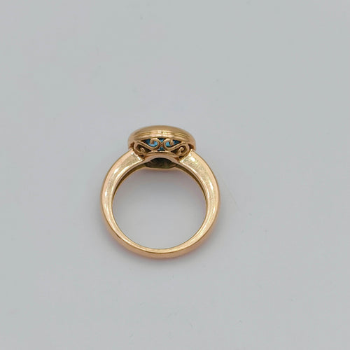 Bague 52 Bague vintage Topaze bleu suisse 58 Facettes