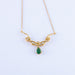 Necklace Volutes necklace in yellow gold, emerald and diamonds 58 Facettes ALGU04