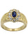 Bague 55 BAGUE MARGUERITE SAPHIR ET DIAMANTS 58 Facettes 045781