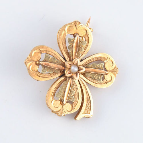 Broche Broche Trèfle à quatre feuilles 58 Facettes JE32