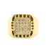 Bague 58 Chevalière vintage or massif 18 carats et diamants 58 Facettes