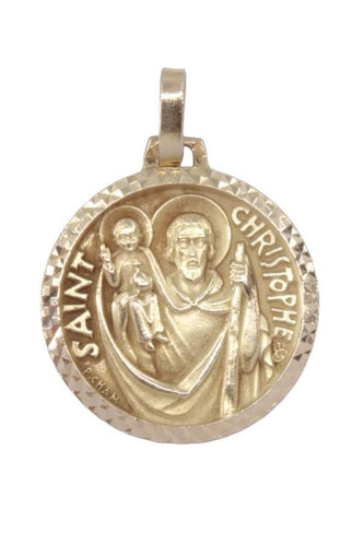 Pendentif MÉDAILLE SAINT CHRISTOPHE 58 Facettes 073301