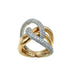 Verdi ring. 2 gold and diamond ring 58 Facettes