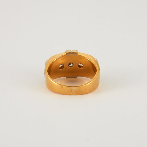 Bague 50 Bague Rétro 2 ors 3 Diamants 58 Facettes EL2-73