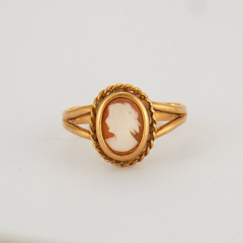 Bague 57 Bague Camée Profil de femme 58 Facettes EL2-37