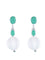 Boucles d'oreilles Boucles d'oreilles Emeraudes Diamants Cristal de Roche 58 Facettes