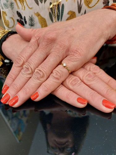 Bague 48 Solitaire diamants, or jaune 58 Facettes 064111