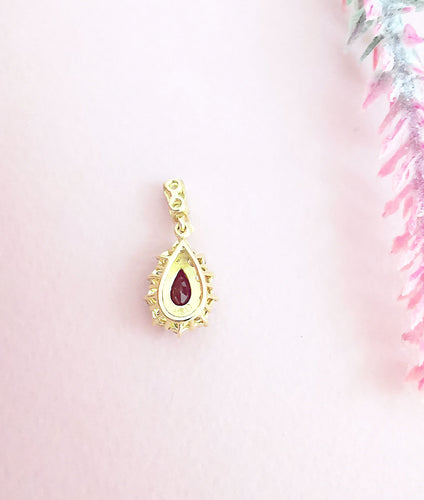 Collier Collier/Pendentif Or Jaune, Rubis & Diamants 58 Facettes AA 1581