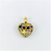 Pendentif Pendentif Coeur Or Jaune & Pierres Colorées 58 Facettes 20400000523